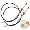 LOGJAM 2 Pcs Drain Snake Hair Clog Remover, Flexiable Grabber