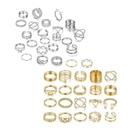 44 Piezas Anillos Acero Inoxidable Mujer,anillos De Mujer, Anillos, Anillos De Mujer Acero Inoxidable, Adecuado Para Uso Diario, Fiestas, Banquetes, Retratos