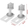 2Pcs White Plastic Toilet Seat Screws and Nuts with Washers,