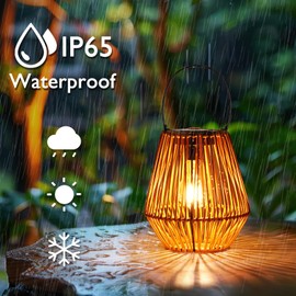 Homemory Solar Lanterns Outdoor Waterproof Hanging Solar Lights, 2 Pack Outside Solar Lamp Decorative for Garden, Yard, Patio, Porch, Trees, Lawn, Pathway, Table