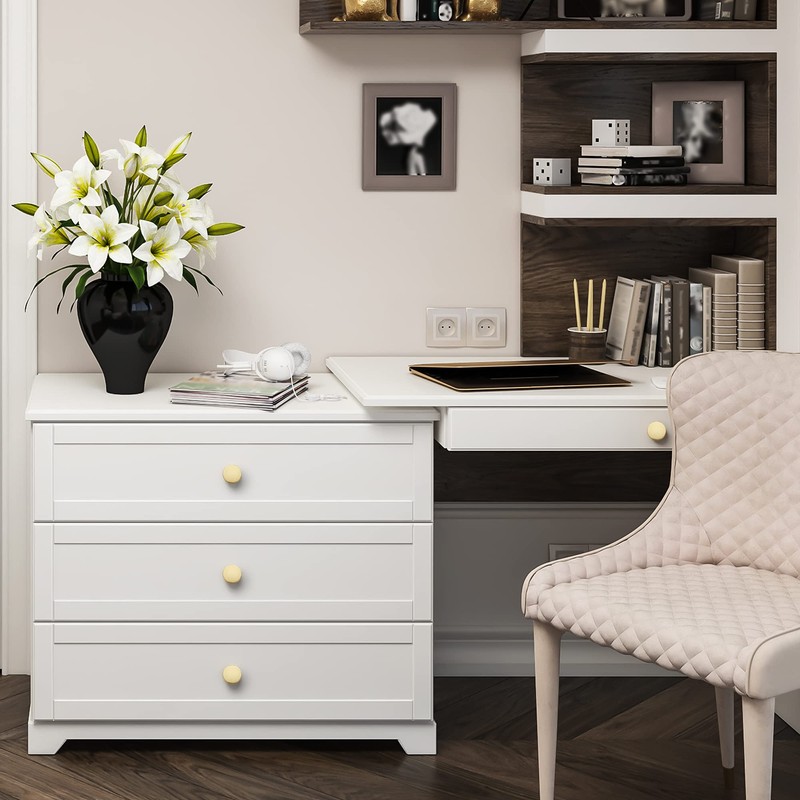 Ravinte 15 Pack Solid Metal Knobs Dresser Drawer Gold Cabinet