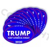 TRUMP 2020 Keep American Great Bumper Stickers Oval Decals Blue