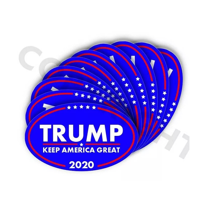 TRUMP 2020 Keep American Great Bumper Stickers Oval Decals Blue