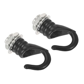 YOKIVE 2 Pcs Alloy M10 Ceiling Hook, Electroplate Pendant Fixtures Hanger | Hanging Chandelier Light, Great for Home (Black, 0.91x1.22-Inch)