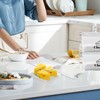 Yomjarl 3 Pack Cheese Container Airtight with Draining Basket Cream