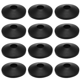 OTOTEC 12 Pieces Toilet Seat Fixed Seals Toilet Seat Rubber Washers Toilet Seat Rubber Fitting Black Attachment Conical Rubber Seal Toilet Seat Non-Slip Seal