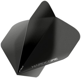 RED DRAGON Hardcore Black Extra Thick Standard Dart Flights - 5 Sets Per Pack (15 Dart Flights in Total)