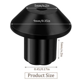 Ymapinc 20Pcs WB2k101 Stove Grate Rubber Feet, Heat Resistant Durable Appliance Feet Bumpers, Fit Many Gas Stove Burner Grates, Replaces Part WB02T10461 wb2k101 (Black Rubber)