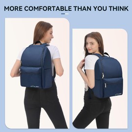 OMOUBOI Laptop Backpack for Men Women Fits 14-15.6 Inch Laptop Lightweight Bookbag School Rucksack Work Bags Anti Theft Casual Daypack for Tennis Hiking Weekender Travel Business College,Dark Blue