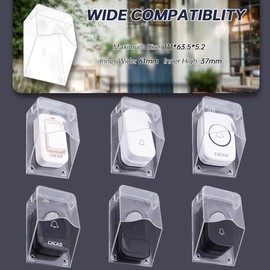 Acmerota Clear Doorbell Rain Cover Weatherproof Doorbell Cover Compatible for Wireless Doorbell Ring Camera Doorbell/Door Keypad/Access Control/Mini Attendance Machine