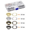 HARFINGTON 200pcs Grommet Eyelets Tool Kit 8mm Metal Grommet Kit
