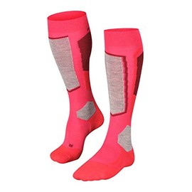 FALKE Womens SK2 Skiing Socks, Merino Wool, Pink (Rose 8680), US 5-6 (EU 35-36 Î UK 2.5-3.5), 1 Pair