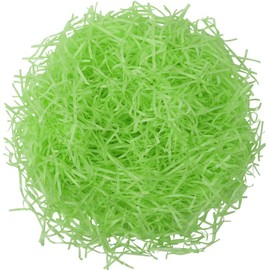 Zhzrche Easter Basket Grass,Cut Tissue Paper,Recyclable Craft Shred Confetti Raffia Paper Filler,For Easter Gift Box (Green)