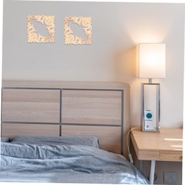 Operitacx 4pcs Chinese Style Wood Carved Onlay Appliques Unpainted Frame Furniture Decals for Decor Versatile Decoration for Walls Cabinets and Furniture