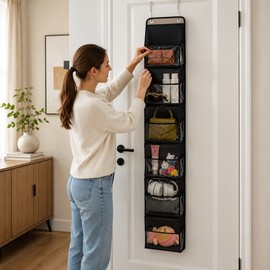 Hanging Door Organizer for Home Storage – 6 Layer Space-Saving Storage Bag for Bedroom, Bathroom, Office & Wardrobe