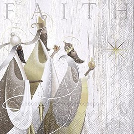 IHR Ideal Home Range - Papierservietten HOLY KINGS grey 20 St. Cocktail-Servietten 25 cm x 25 cm