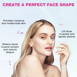 hoyesc V Line Lifting Mask, Double Chin Mask, Face Jawline lift tape, Sculpting Collagen Mask with Aloe Vera & Hyaluronic Acid for Chin and Neck Skin Firming - 5PCS