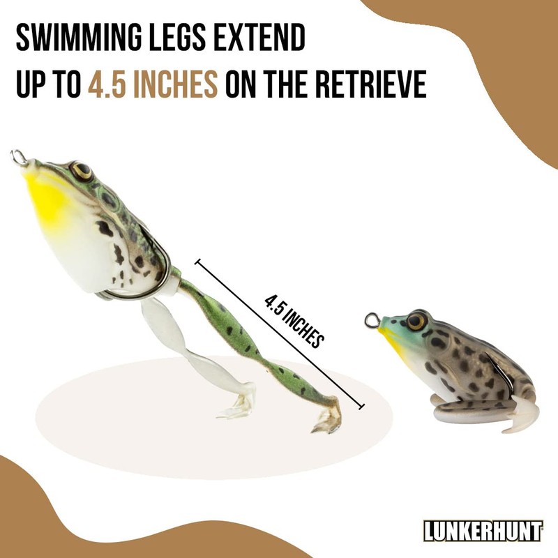 Lunkerhunt Lunker Frog Fish Bait, Rocky Toad – Fishing Lure