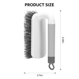 SetSail SetSail Scrub Brush, Heavy Duty Cleaning Brushes with Handle, Comfort Grip Shower Scrubber for Cleaning Bathroom, Tub, Kitchen, Sink, Floor, Carpet, 2 Pack (Grey)