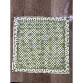 3 Botanical Cane Green Cocktail Napkins for decoupage (3 Pc) Crafting