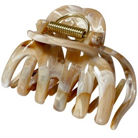 Cross MarbleBE CY127 MarbleBE Hair Claw, Small, Secure, Simple, Mini, Strong, Hair Clip, 3.5 inches (9 cm), Anti-Slip, Adults, Marble Beige
