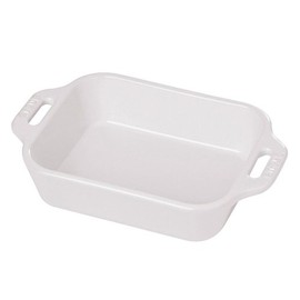 Staub Rectangular Dish, White, 7.5 x 6 - White