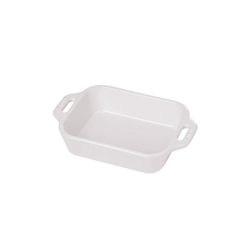Staub Rectangular Dish, White, 7.5 x 6 - White