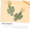 SAFIGLE Fashionable Jewelry 1 Pair Cactus Earrings Unique Statement Earrings