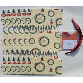 UKDD® 6pc Make and Fill Your Own Festive Seasonal Christmas Party Royle Cracker Craft Kit Own DIY (Merry Christmas Snow Globe and Wreath)