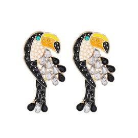 Toucan Earrings for Women, Cute Parrot Bird Earrings for Girls, Tropical Parrot Statement Dangle Earrings Hypoallergenic, Parrot Animal Drop Earrings, Parrot Bohemian Earrings Studs Jewelry