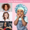 3pcs Satin Bonnets for Kids Sleeping, Cute Hair Bonnet with