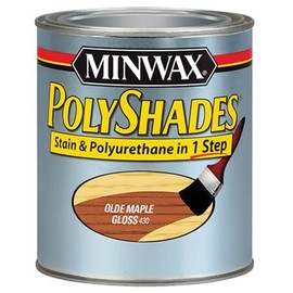 Minwax 214304444 Polyshades - Stain & Polyurethane in 1 Step, 1/2 pint, Old Maple, Gloss