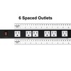 Opentron OT16063 Heavy Duty Metal Surge Protector Power Strip with