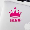 Transparent Decal Stickers of King Crown (Pink) Premium Waterproof Vinyl