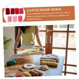 LALAFINA 7pcs Crochet Latch Hook Yarn for Sewing and Knitting Crafts Soft Woolen Yarn for Tufting Rugs for Home Decoration and Handmade Projects