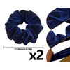 Emezddo 2 Stück Haargummi,Dickes Scrunchies,Samt Haarband,Elastisch Weich Headband,Mode Stirnband,Niedlich Haarschmuck,für