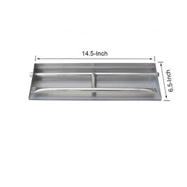 Stanbroil Stainless Steel Dual Fireplace Burner Pan, 14.5 Inches