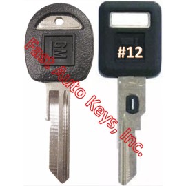 Aftermarket + Strattec/OEM NEW GM Single Sided VATS Ignition Key #12 + Doors/Trunk OEM Key