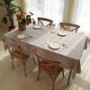 Winknowl Rustic Tablecloth, Cotton Linen Fabric Wrinkle Free Table Cloths,