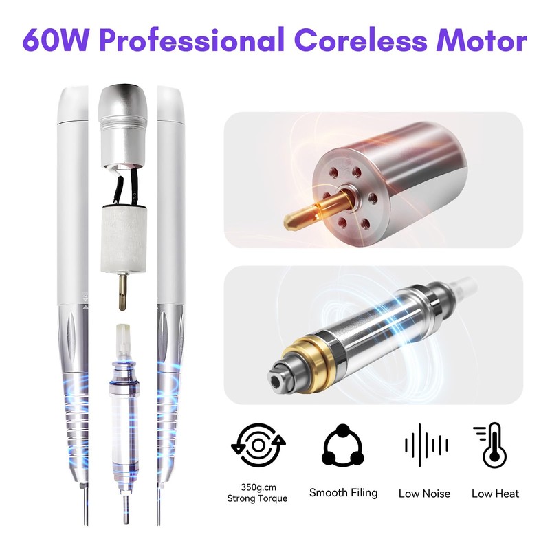 Makartt Professional Nail Drill - 35000RPM Electric Nail File with