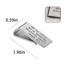 Mens Money Clip for Dad Daddy Father Day Gifts for Dad from Daughter Son, Funny Father's Day Gift for Dad Father Daddy Money Clips for Cash Clip for Money Dad Birthday Gifts for Father Daddy