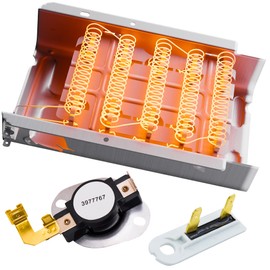 UPGRADED 279838 Dryer Heating Element 3977767 3392519 Thermal fuse COMPLETE Dryer Repair Kit by BlueStars - Exact Fit For Whirlpool Kenmore Dryers - Replaces 3403585 8565582 3398064