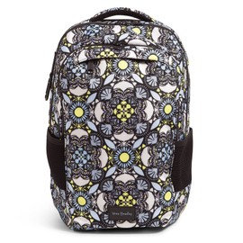 Vera Bradley Women's Recycled Lighten Up Reactive Grand Backpack, Plaza Medallion, One Size