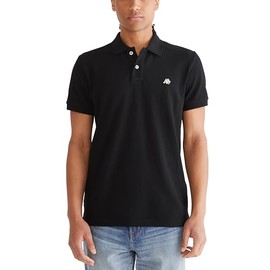 AEROPOSTALE Men's Polo, Dark Black, Large