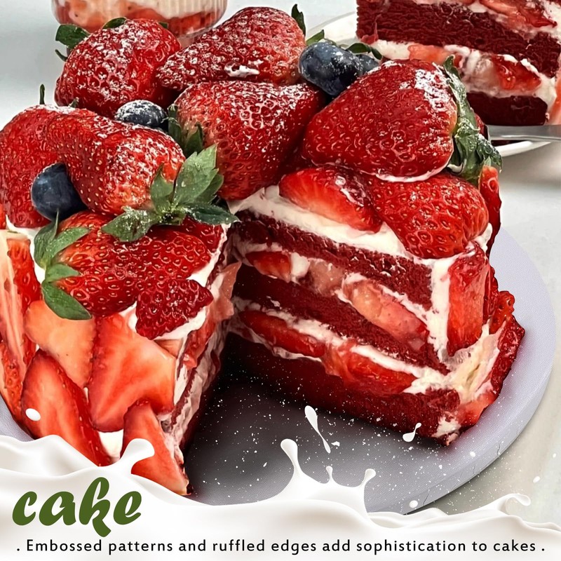 Bekoetoz 10-Pack Round White Cake Drum Board 10 Inch Sturdy