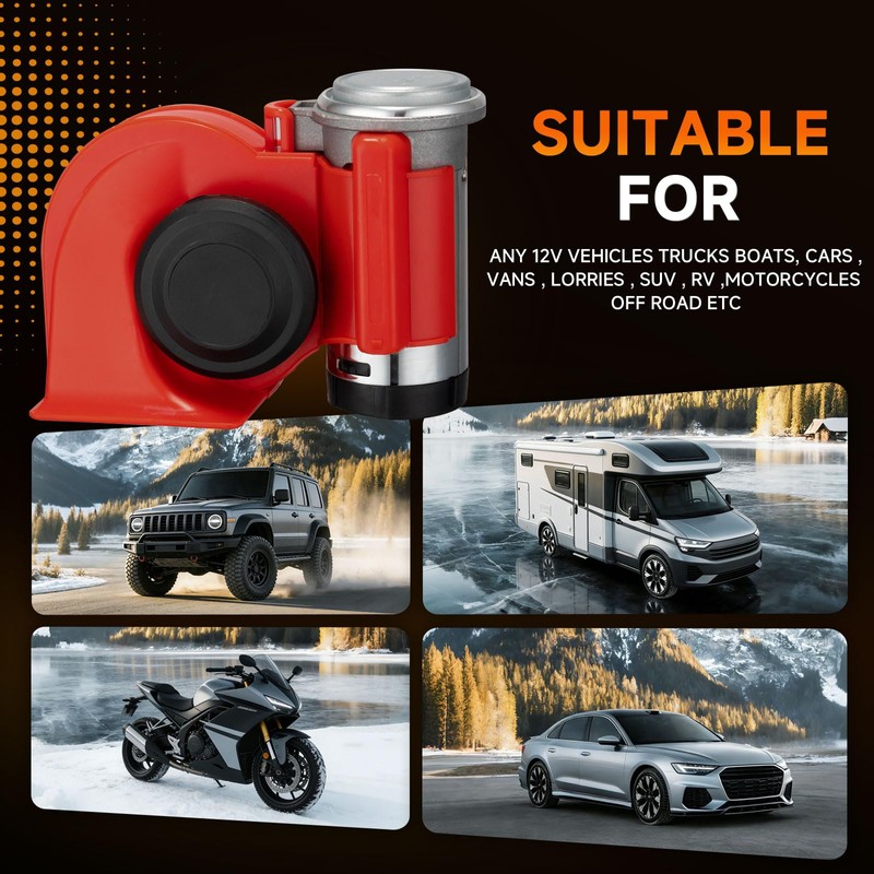 Train Horns for Truck, BANHAO Air Horn for Motorcycle, Train