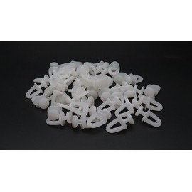 Luomorgo 23mm/0.91 inch Length White Plastic Curtain Track Carrier Glide Rollers 50Pcs