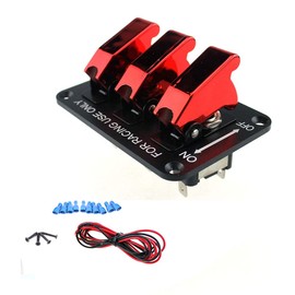 Namvo Ignition Toggle Switch 12V Ignition Switch Panel 3 Way Toggle Switch Carbon Fiber for Racing Car Engine Start Ignition