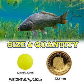 SHADDOCK Pack of 50 Rubber Beads Fishing Carp Fishing Pop Ups Boilie Floating Bait Floats Rig Stopper Beads Line Stopper Rubber Stopper for Trout Fishing Feeder Fishing Carp Fishing Accessories