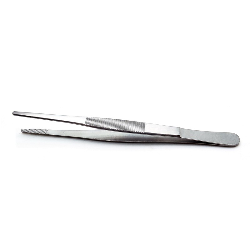 Dressing Thumb Forceps 6 Inch Tissue Tweezer 2cm Serrated Tip